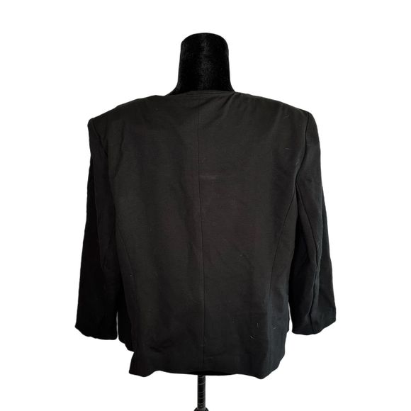 Roz & Ali Black Zip Jacket with Gold Accents, XL, Pre-owned - Picture 2 of 7